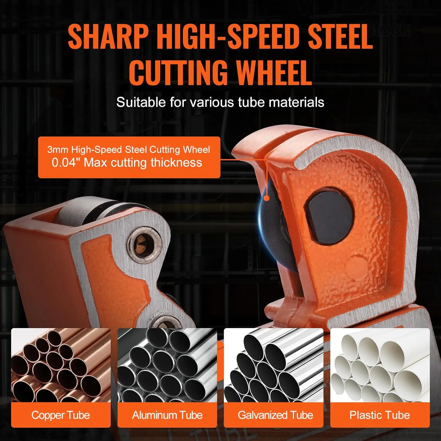 Mini Copper Tubing Cutter, Mini Tubing Cutter for 1/8 to 1-1/8 Inch Copper Tubing, Heavy Duty Portable Tube Cutter