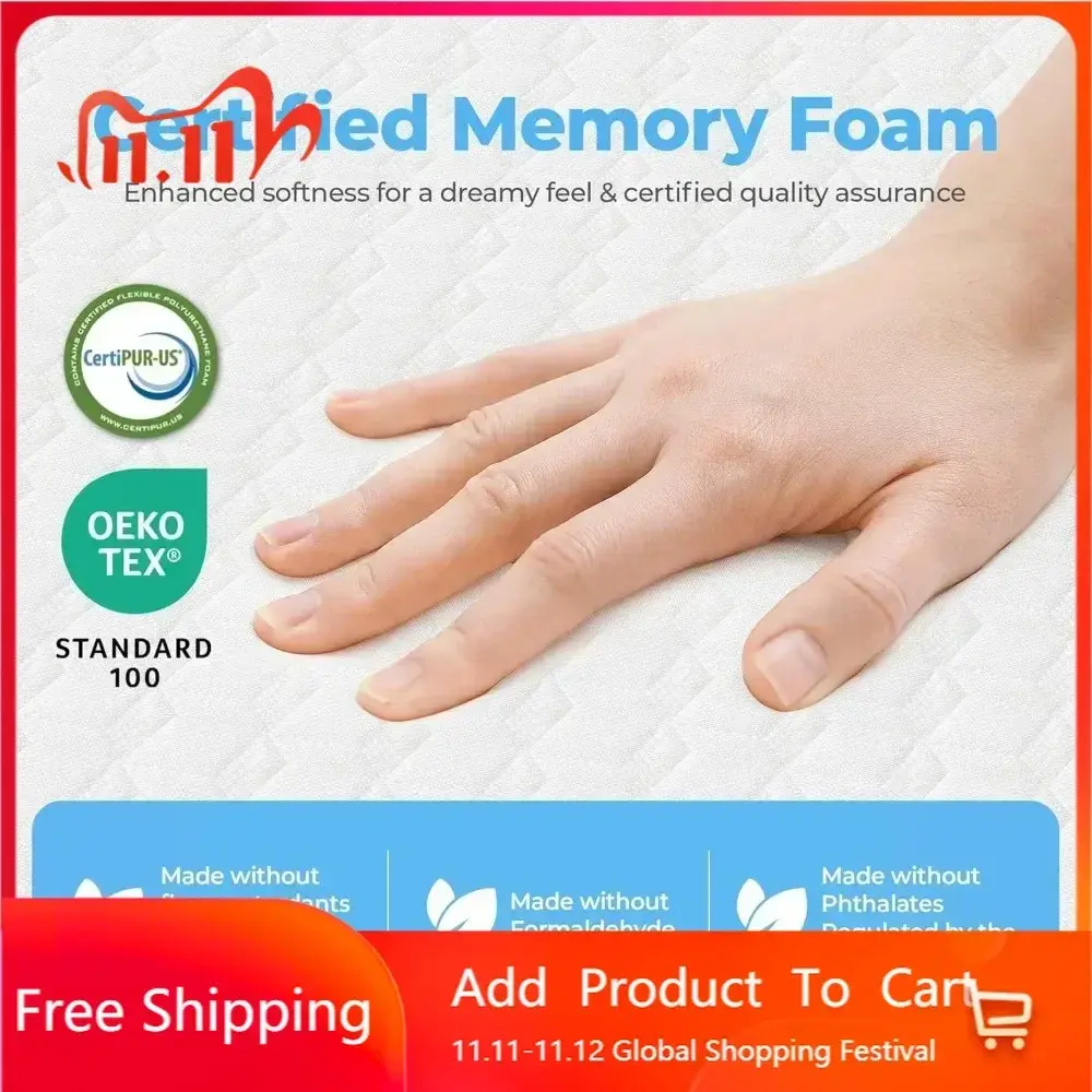 10 Inch Twin Cooling Gel Memory Foam Medium Firm Mattress Cool Sleep Pressure Relief CertiPUR-US Certified Foam, Mattress-in-a-