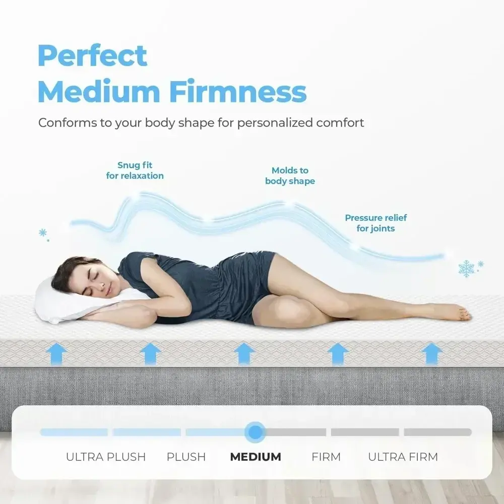 10 Inch Twin Cooling Gel Memory Foam Medium Firm Mattress Cool Sleep Pressure Relief CertiPUR-US Certified Foam, Mattress-in-a-