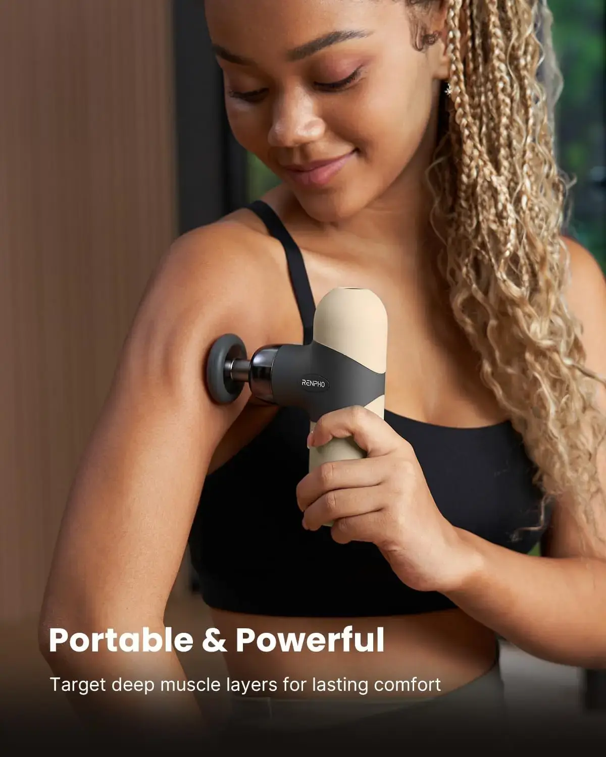 Mini Thermal Massage Gun with Heat, FSA HSA Eligible, Portable Deep Tissue Percussion Massager, Color Silicone Sleeves Travel