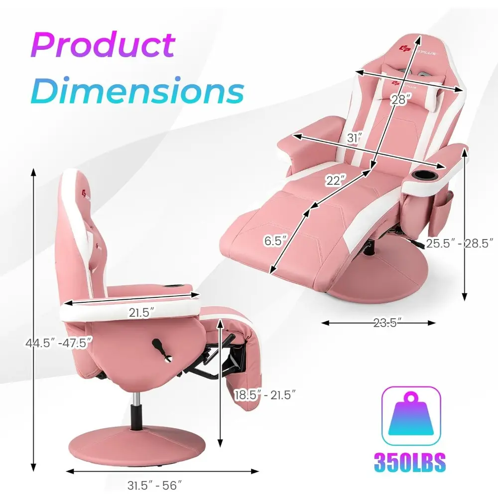 ergonomic massage gaming recliner with adjustable cup holder and footrest for home theater and living room comfort