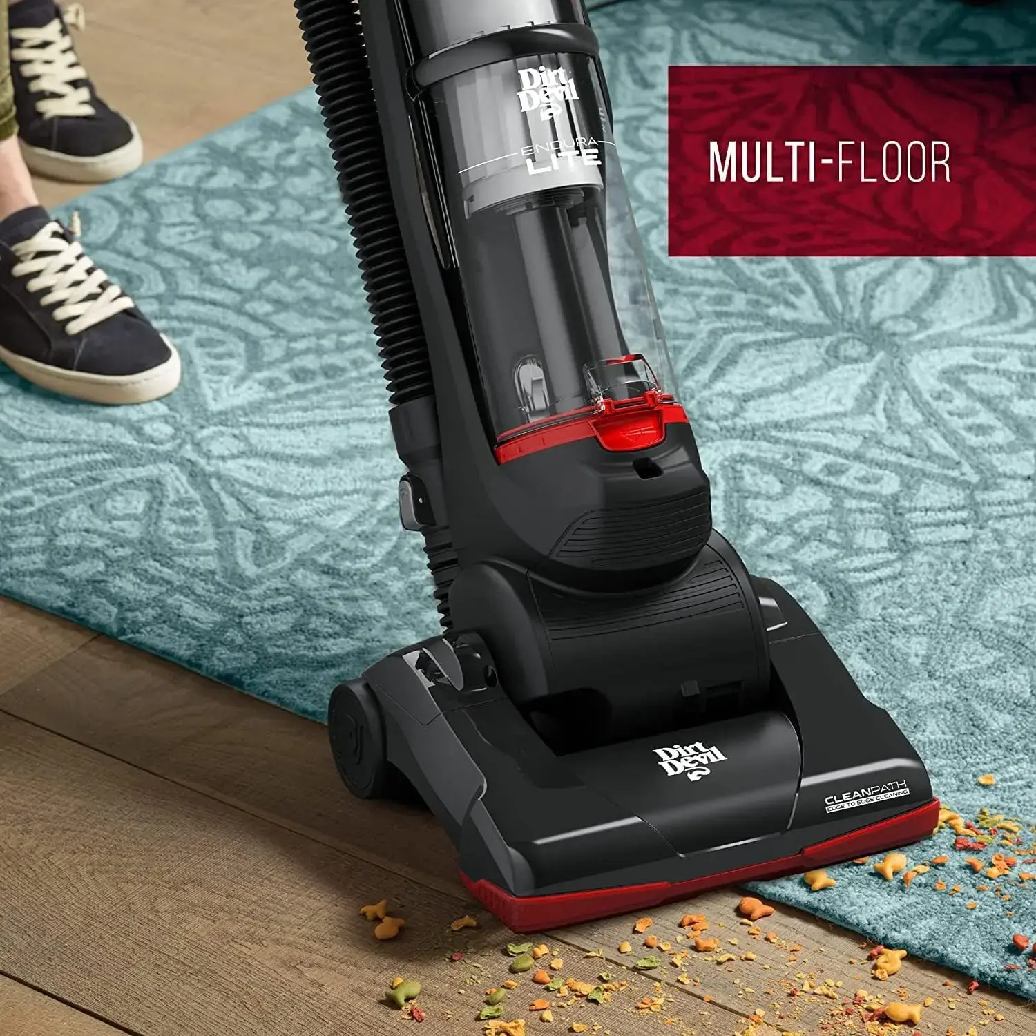 Endura Lite Upright Bagless Vacuum Cleaner for Carpet and Hard Floor, Powerful, Lightweight, Corded Vacuum Cleaners for Home Use
