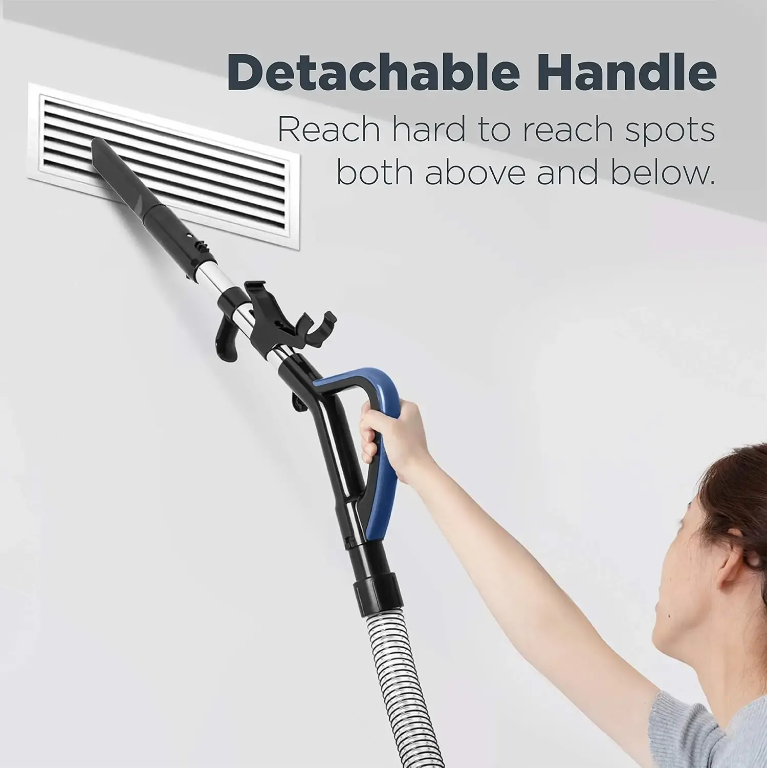 Lightweight Upright Vacuum Cleaner for Carpet and Hard Floor, Powerful Bagless Upright Vacuum Cleaner for Home Pets, Blue