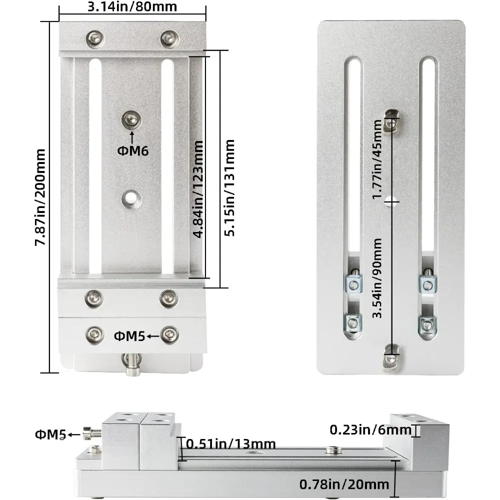 Mini Low Profile Bench Vise Workholding Clamp Work Table for  3018, Masuter 3, Masuter Pro, 3S, XE-PRO, WM-3020 Vasto CNC Route