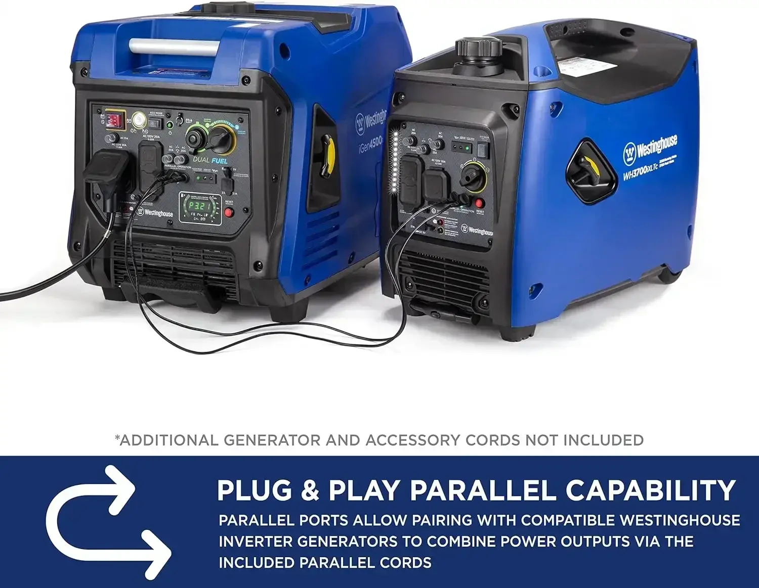 Outdoor Power Equipment 3700 Peak Watt Super Quiet Portable Inverter Generator, Wheel & Handle Kit, RV Ready 30A Outlet, Gas