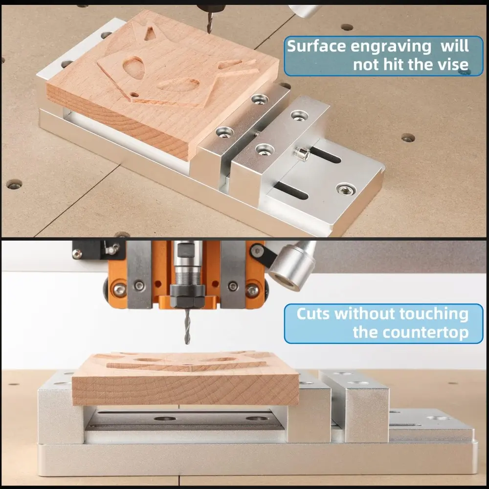 Mini Low Profile Bench Vise Workholding Clamp Work Table for  3018, Masuter 3, Masuter Pro, 3S, XE-PRO, WM-3020 Vasto CNC Route