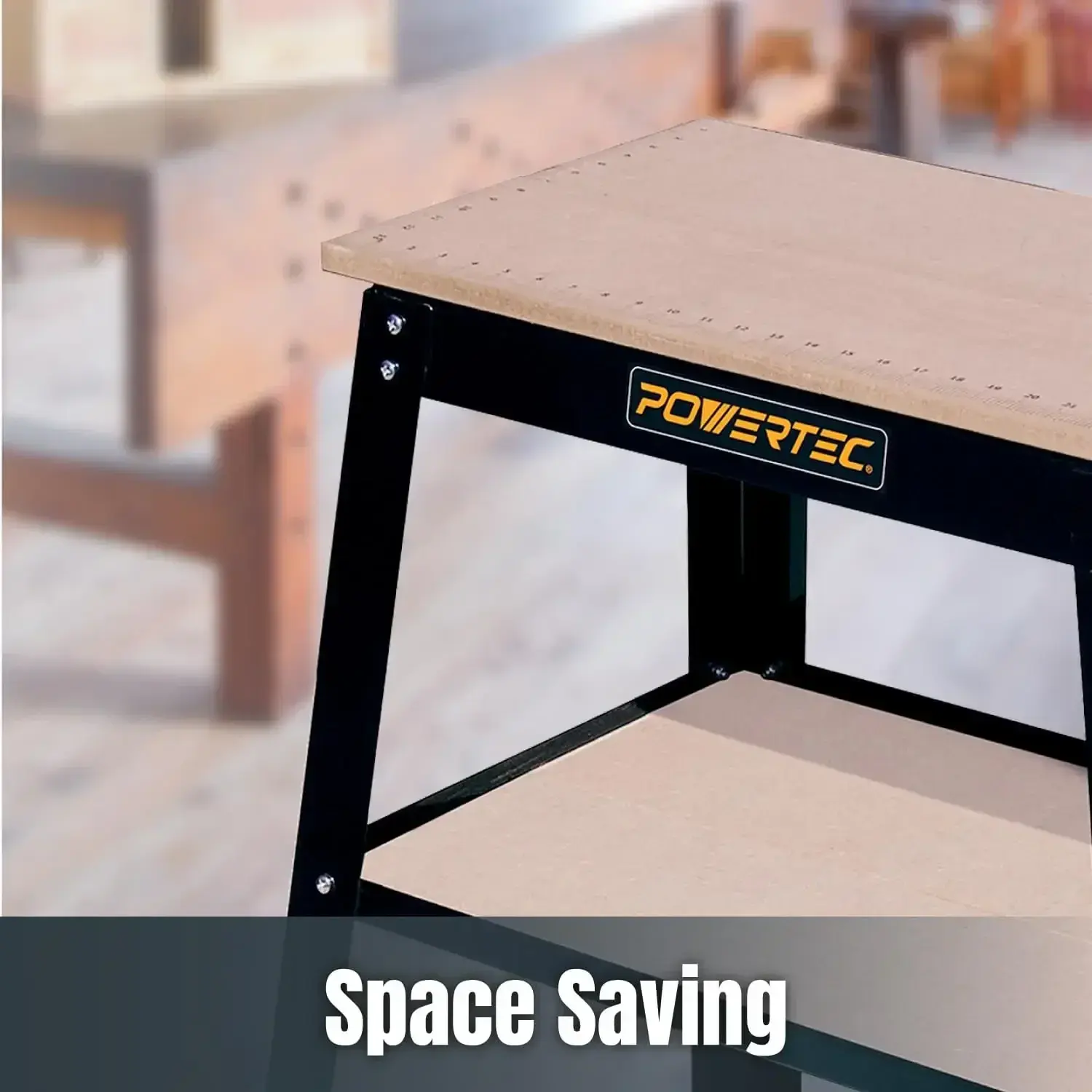 Tool Stand, MDF Split Top Expands to 20"x25", 32" Work Height Power Tool Stand for Drill Press, Belt Sander, Bench Grinder