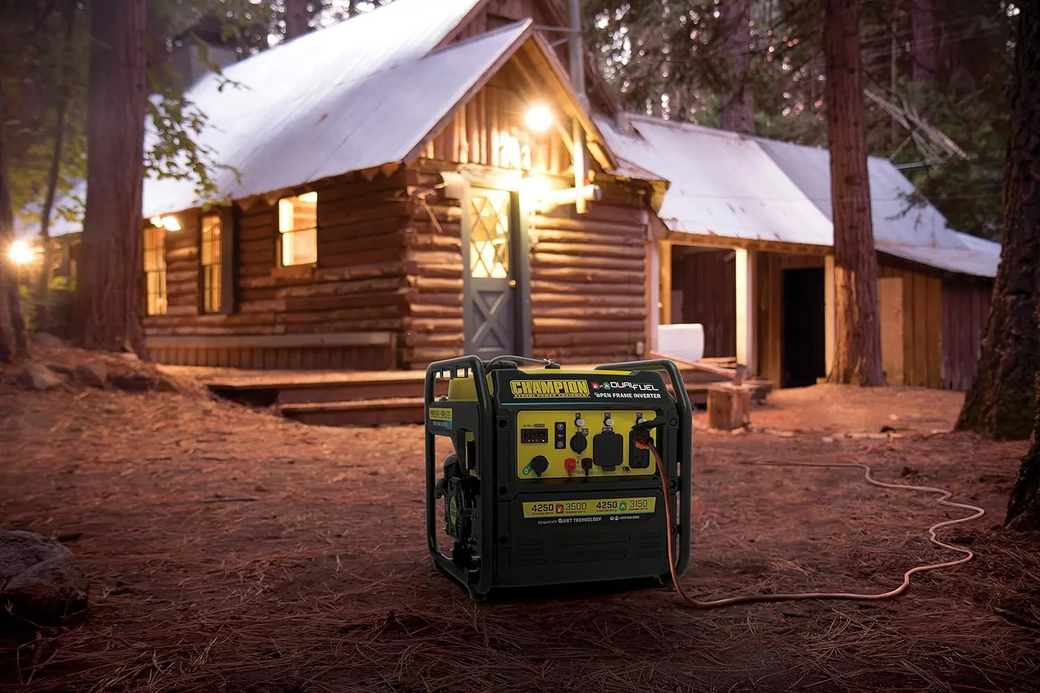 4250-Watt Dual Fuel RV Ready Portable Open Frame Inverter Generator with Quiet Technology