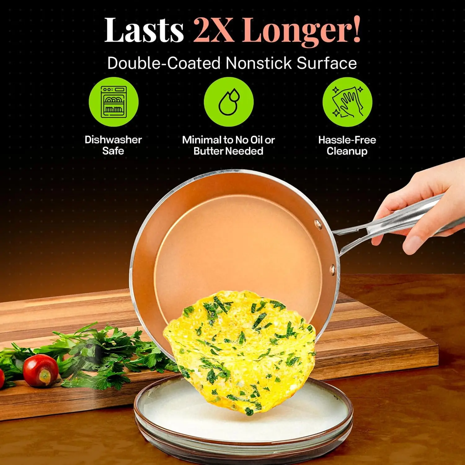 Nonstick Pots and Pans 15 Piece Set Ceramic Cookware Kitchen Set Hammered With Frying Skillet Saucepan