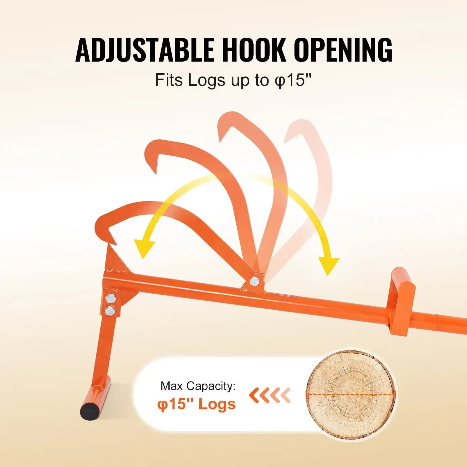 Timberjack Log Lifter 4 in 1 Log Roller 46.5 in Logging Forestry Multitool