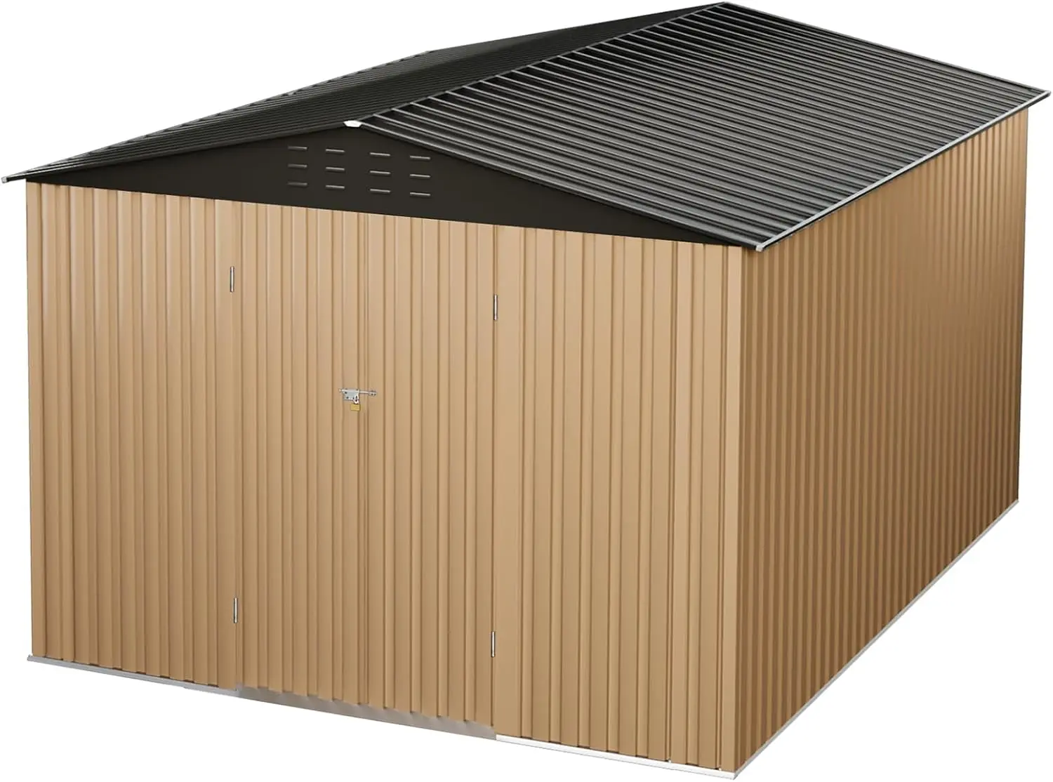 Large Metal Storage Sheds, 10x10 FT Outdoor Storage Shed with Updated Frame Structure, Lockable Doors and Air Vents