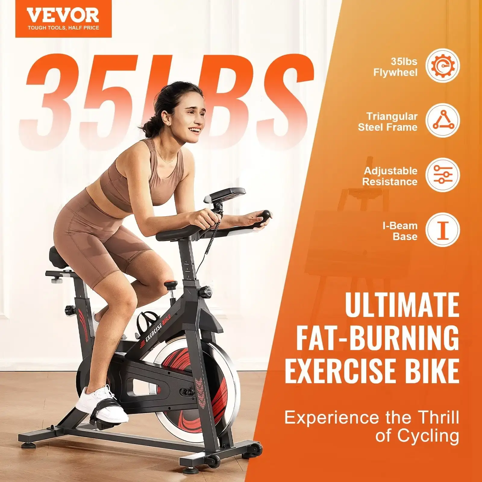 Exercise Bike Magnetic Resistance Stationary Bike Indoor Cycling Bike