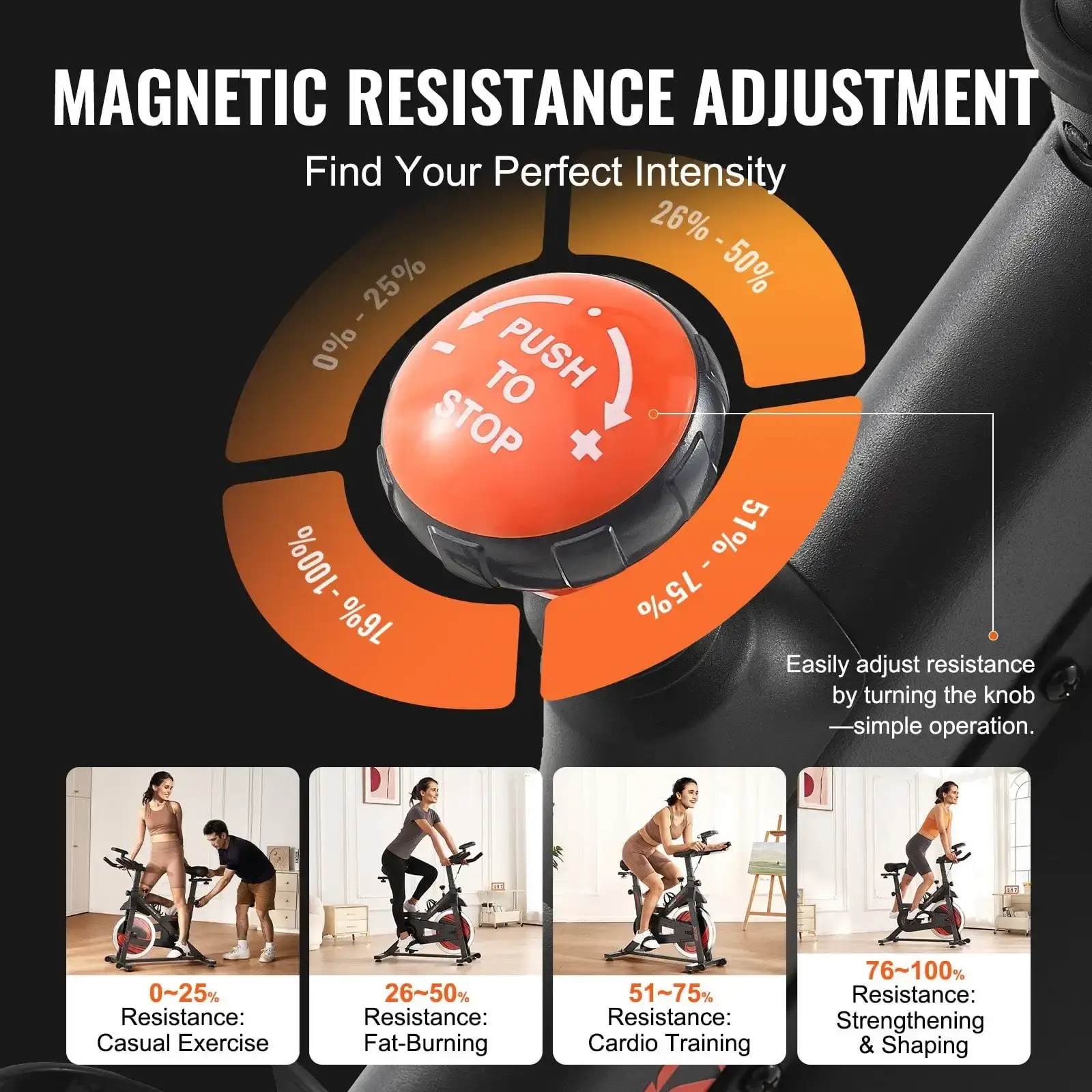 Exercise Bike Magnetic Resistance Stationary Bike Indoor Cycling Bike