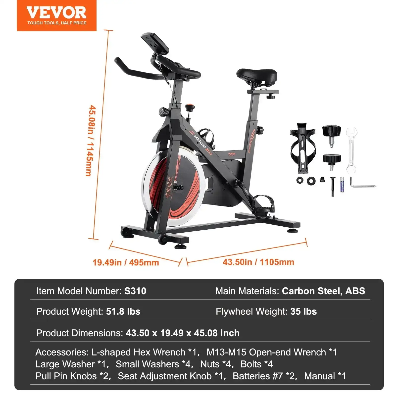 Exercise Bike Magnetic Resistance Stationary Bike Indoor Cycling Bike