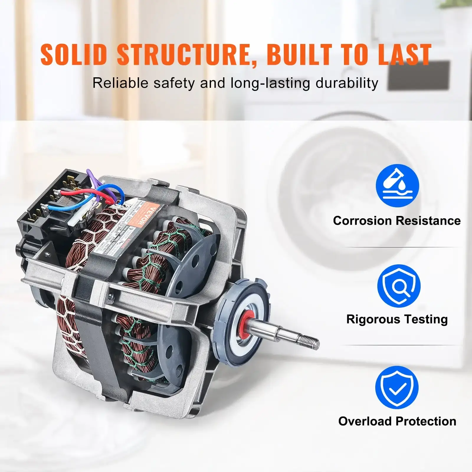 DC31-00055G Dryer Motor 1/3HP 1630RPM Compatible with Samsung Kenmore, Replacement for 40299032011, 40299032012