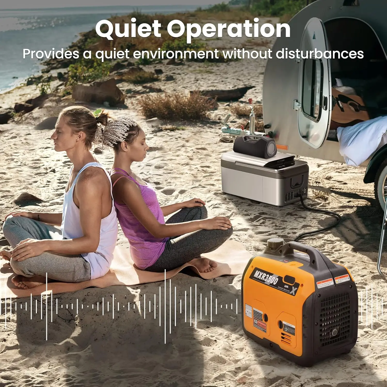3500 Watt Portable Inverter Generator Gas Powered, EPA Compliant, Compact and Lightweight for Home Backup Power, Outdoor Camping