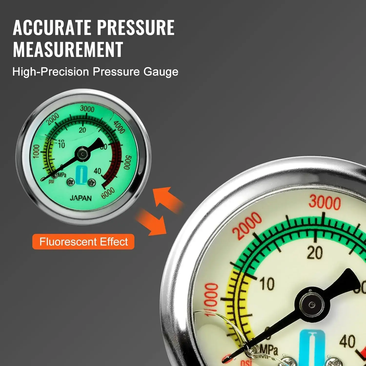 High Pressure Hand Pump 3 Stage Airgun PCP  4500PSI Stirrup  Air Rifle Filling Stirrup Pump (30MPA), Black