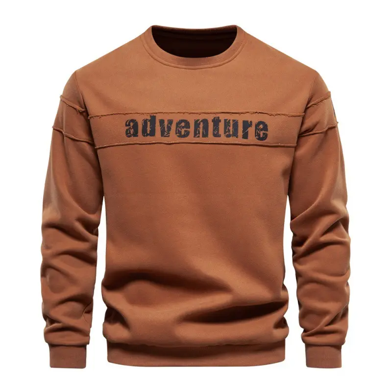 New Autumn Men O-neck Printed Pullovers Loose Sweatshirts High Quality Male Outwear Casual Sweatshirts EU Size Men's Clothing 2