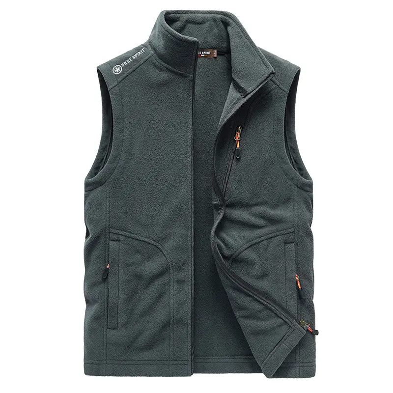 New Spring Autumn Men Outdoor Waistcoats Climbing Vests Jackets Multi-pockets Vests Men Fleece Breathable Vests Coats Size 5XL