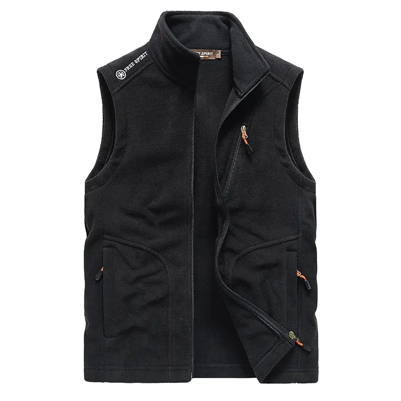 New Spring Autumn Men Outdoor Waistcoats Climbing Vests Jackets Multi-pockets Vests Men Fleece Breathable Vests Coats Size 5XL