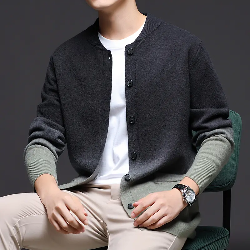 New Fashion Outwear Men Business Casual Cardigans Man Slim Fit Knitwear Sweaters Quality Male Sweatercoats Cardigans Size 4XL