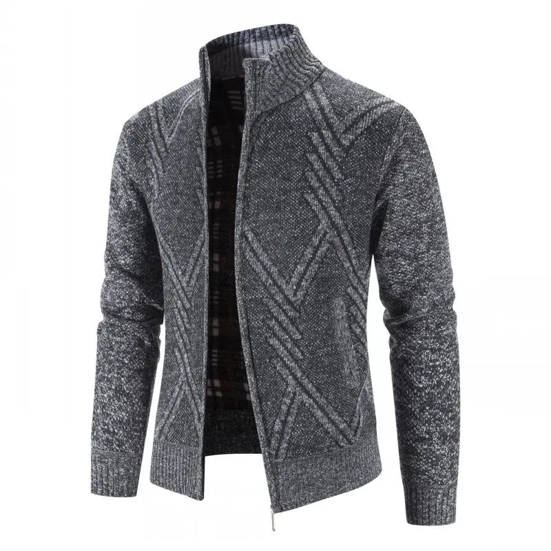 Winter Jackets Men Cardigans Sweatercoats High Quality Male Stand-up Collar Casual Cardigans Slim Fit Warm Sweaters Size 4XL