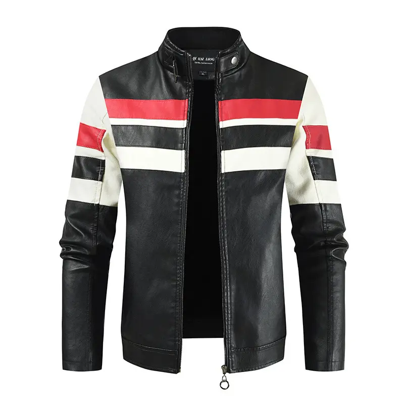 New Spring Men Slim Fit Leather Jackets Casual PU Leather Coats HIgh Quality Male Stand Collar Leather Jaquetas Jackets And Coat
