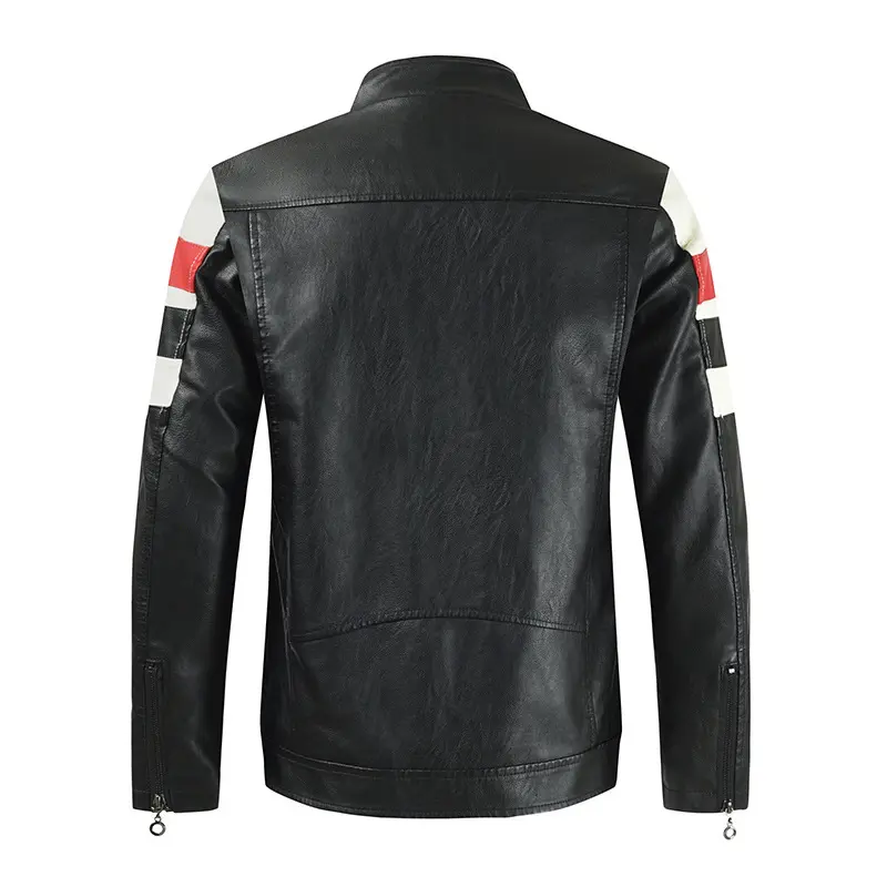 New Spring Men Slim Fit Leather Jackets Casual PU Leather Coats HIgh Quality Male Stand Collar Leather Jaquetas Jackets And Coat