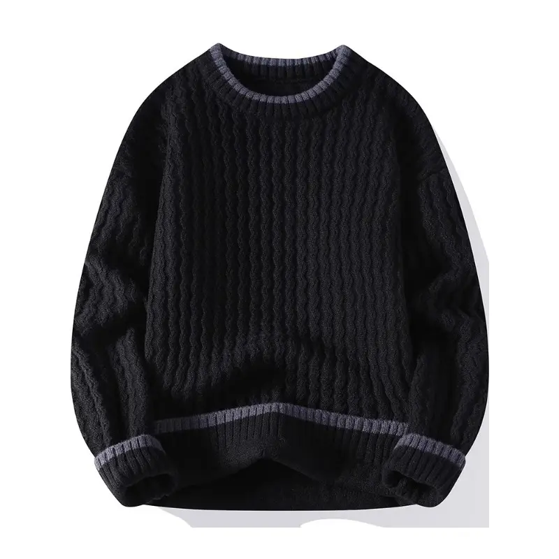 New Fashion Men O-Neck Pullovers Knitted Sweaters Japanese Style Man Outwear Casual Sweaters Male Winter Loose Pullovers Size 3X