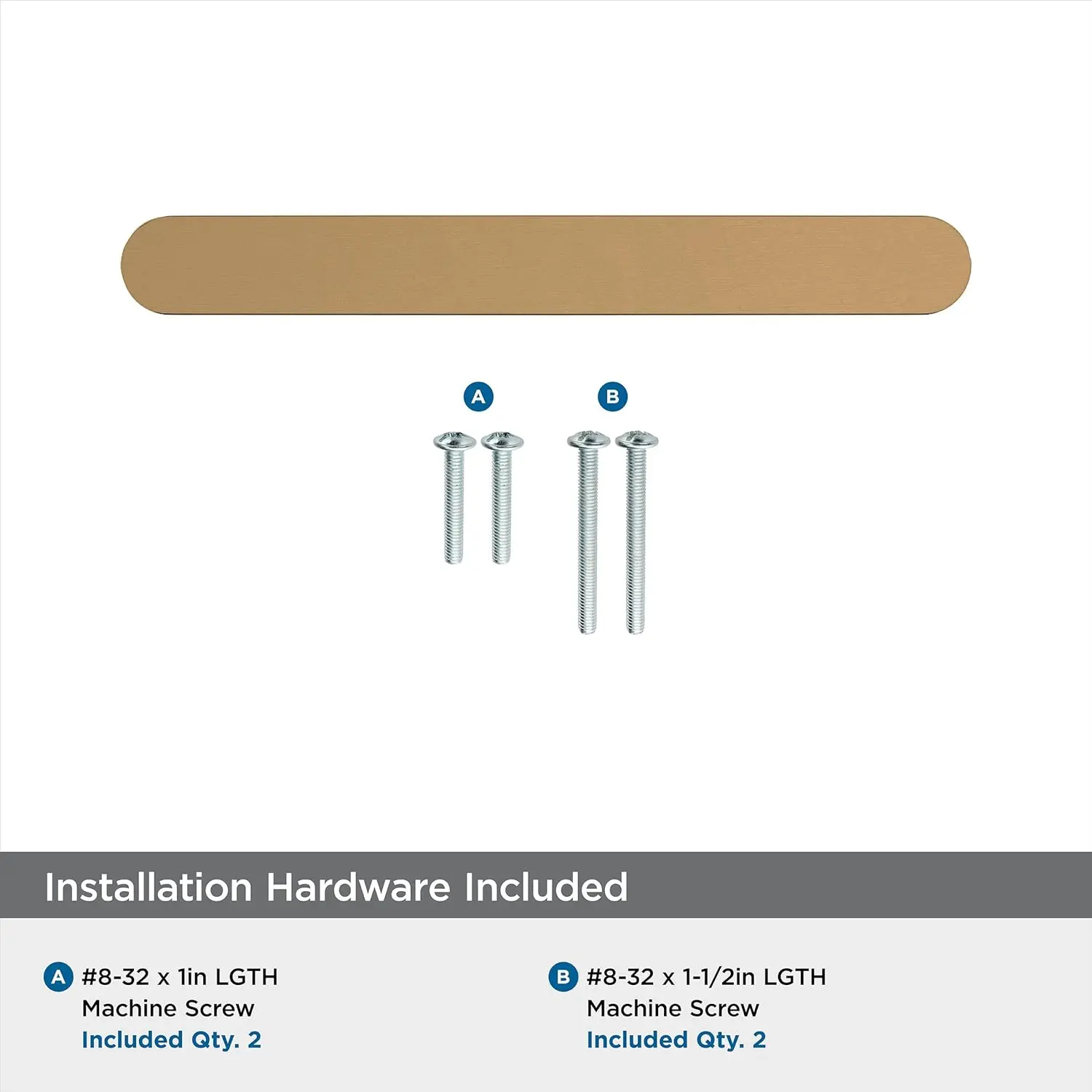 Cabinet Pull ，Champagne Bronze ，3-3/4 in (96 mm) Center-to-Center Drawer Pull ，Rift ，Kitchen and Bath Hardware