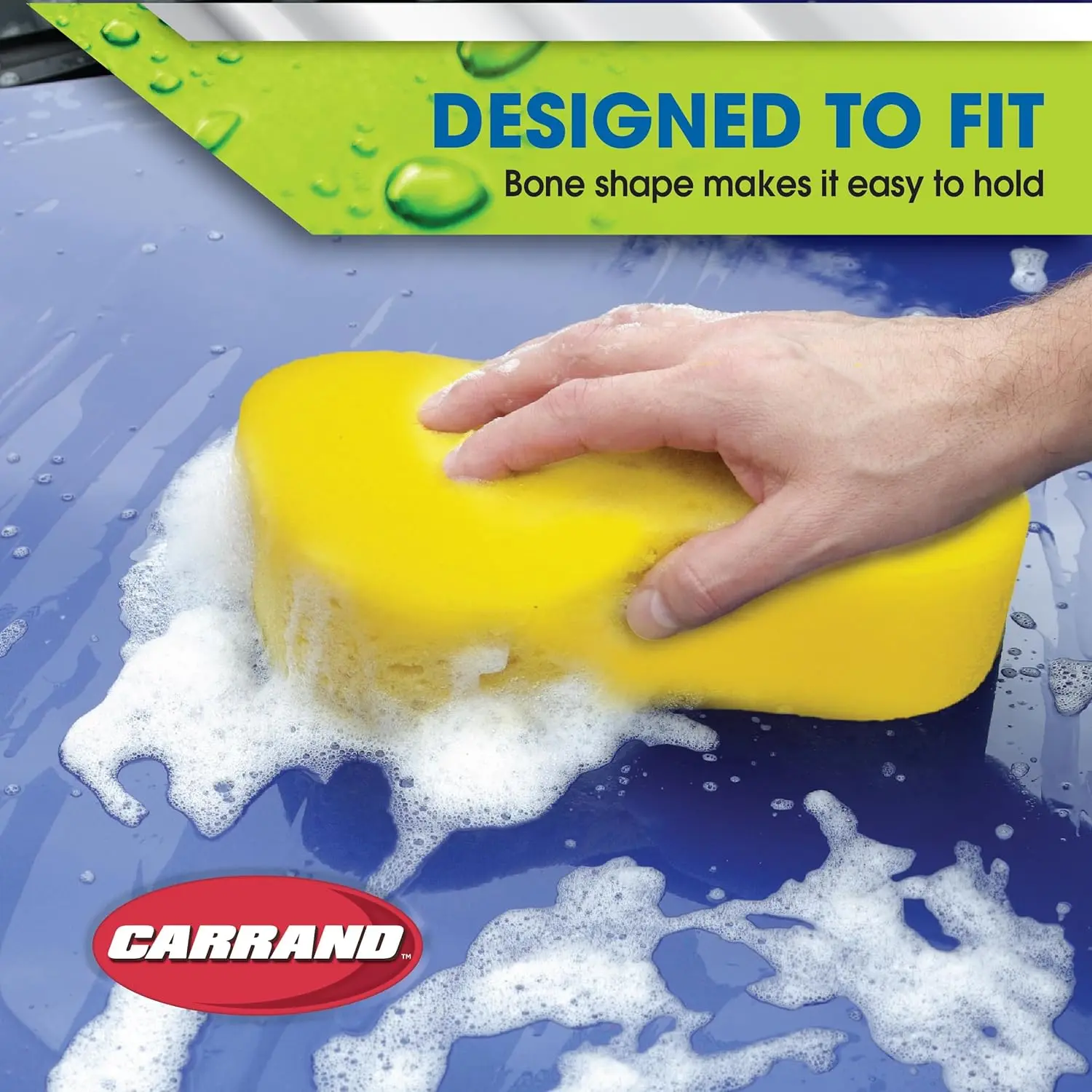 40102 8.75" x 4.75" x 3" Giant Bone Sponge, Durable, Yellow