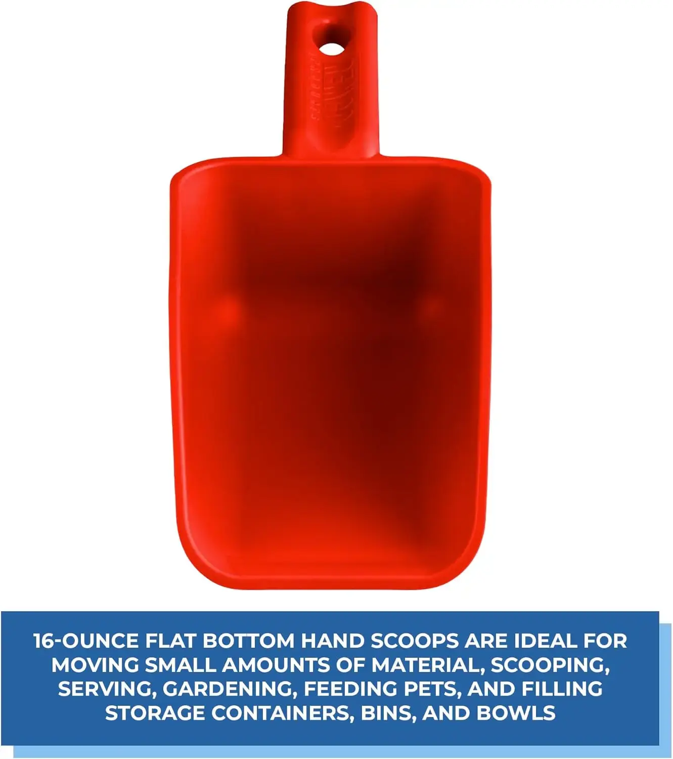 Vikan Remco 63004 Color-Coded Plastic Hand Scoop - BPA-Free Food-Safe Kitchen Utensils, Restaurant and Food Service