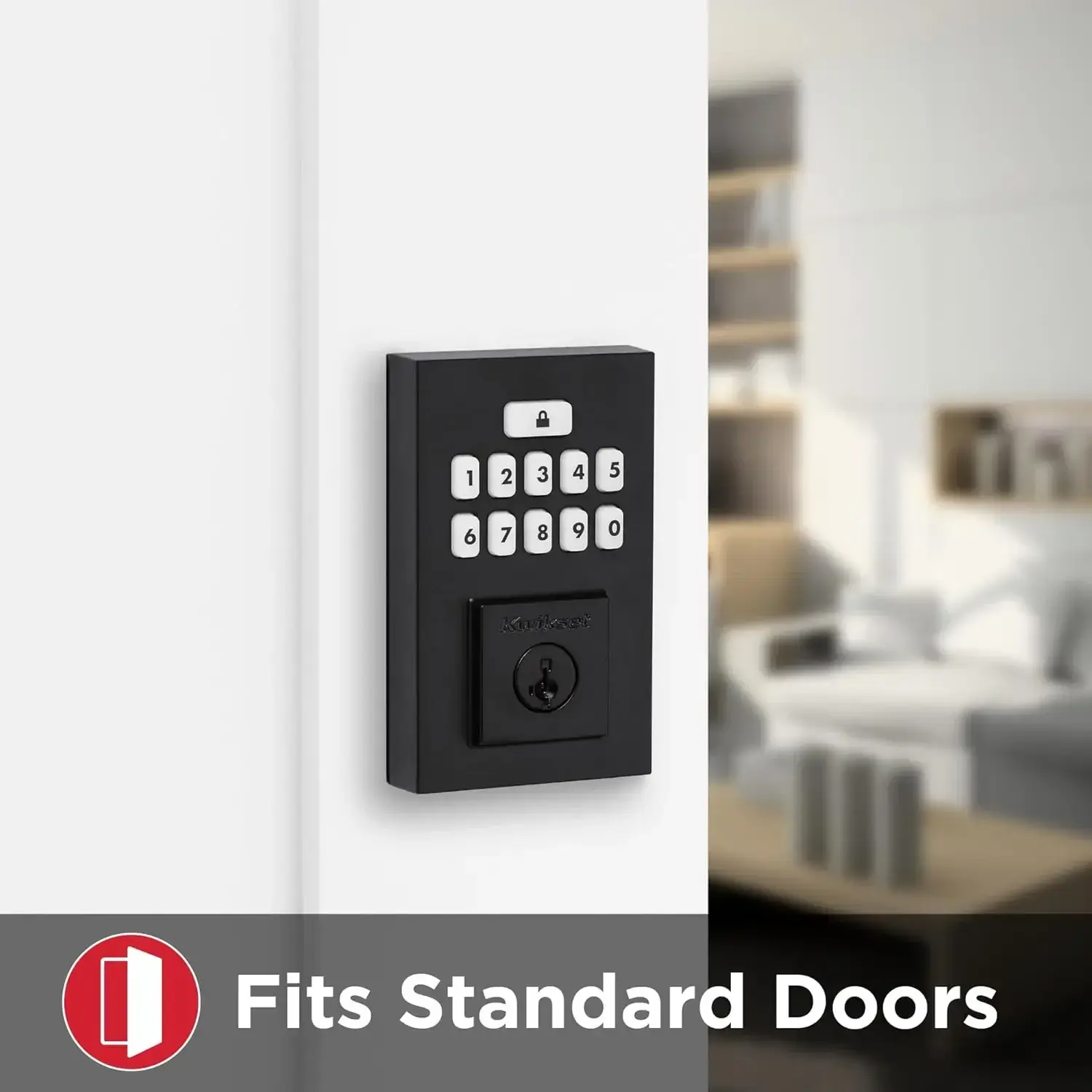 SmartCode 260 Keyless Electronic Keypad Deadbolt,Auto Door Lock, SmartKey Re-Key Security, Contemporary Design in Matte Black
