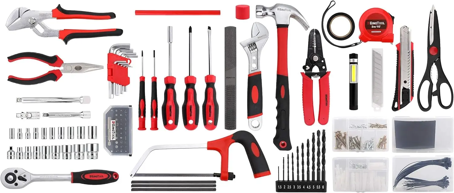 325 Piece Home Repair Tool Kit, General Home/Auto Repair Tool Set, Toolbox Storage Case with Drawer, General Household Tool