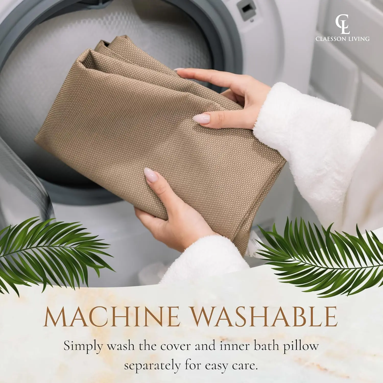 Luxury Bath Pillow for Tub - Thick and Comfortable Bathtub Pillow Support for Head and Neck and Back - Washable Quick-Drying