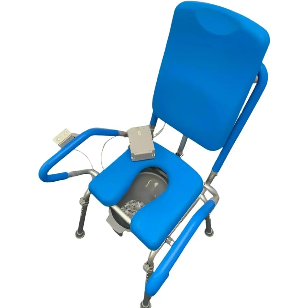 , GentleBoost Power Uplift Commode Chair for Toilet & Shower, Elderly Assistance Products, Assist Bedside Chair with Padded Seat