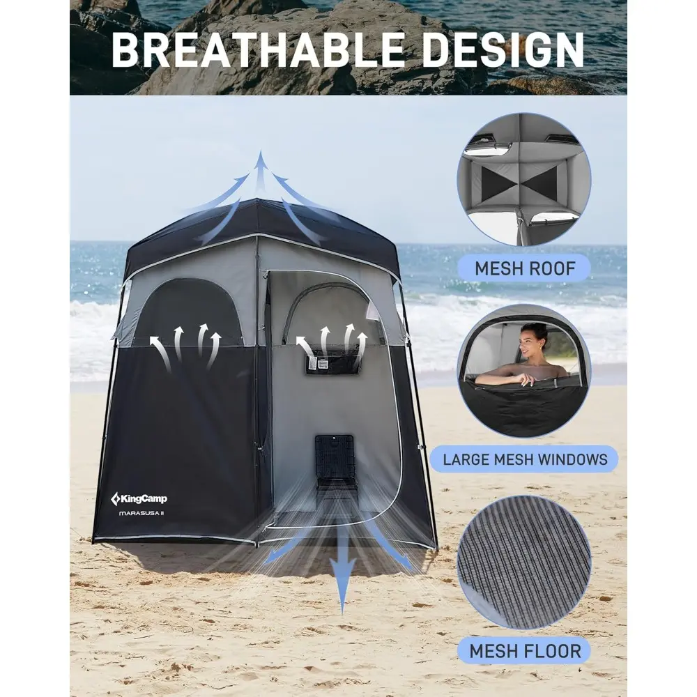 Shower Tent, Portable Privacy Tent Outdoor Camping 1/2 Room Toilet Tents with Shower Bag & Dressing Room for Travel Beach Tailg