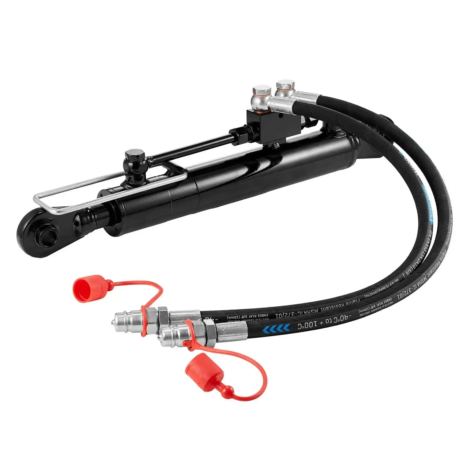 Hydraulic Top Link Cat.1-1 (11 in, 20-7/8~31-7/8 in ), Hydraulic Cylinder with 2 Hoses & G3/8" Check Valve