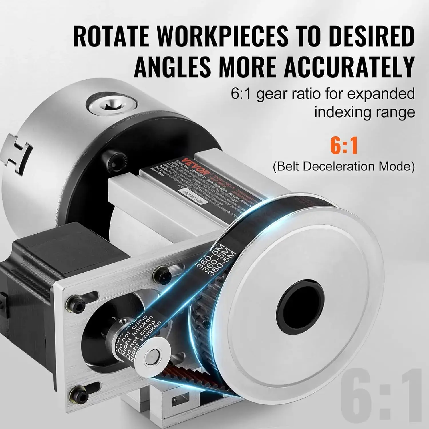 Dividing Head, K11-100mm 3-Jaw Chuck, CNC Router Milling Machine Rotational Axis 4th Axis A Axis Indexing Head