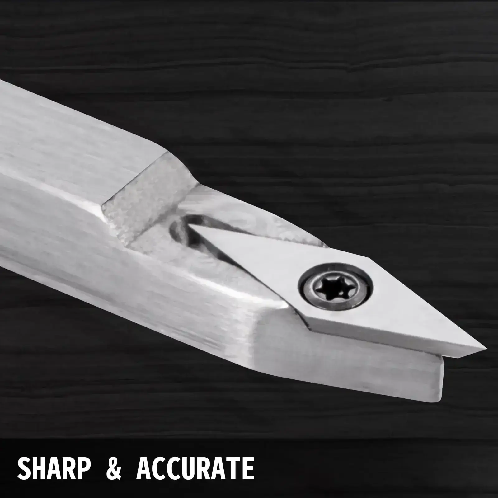 Wood Turning Tools for Lathe 4 pcs Set, Carbide Lathe Tools with Diamond Shape, Round, Square Cutters