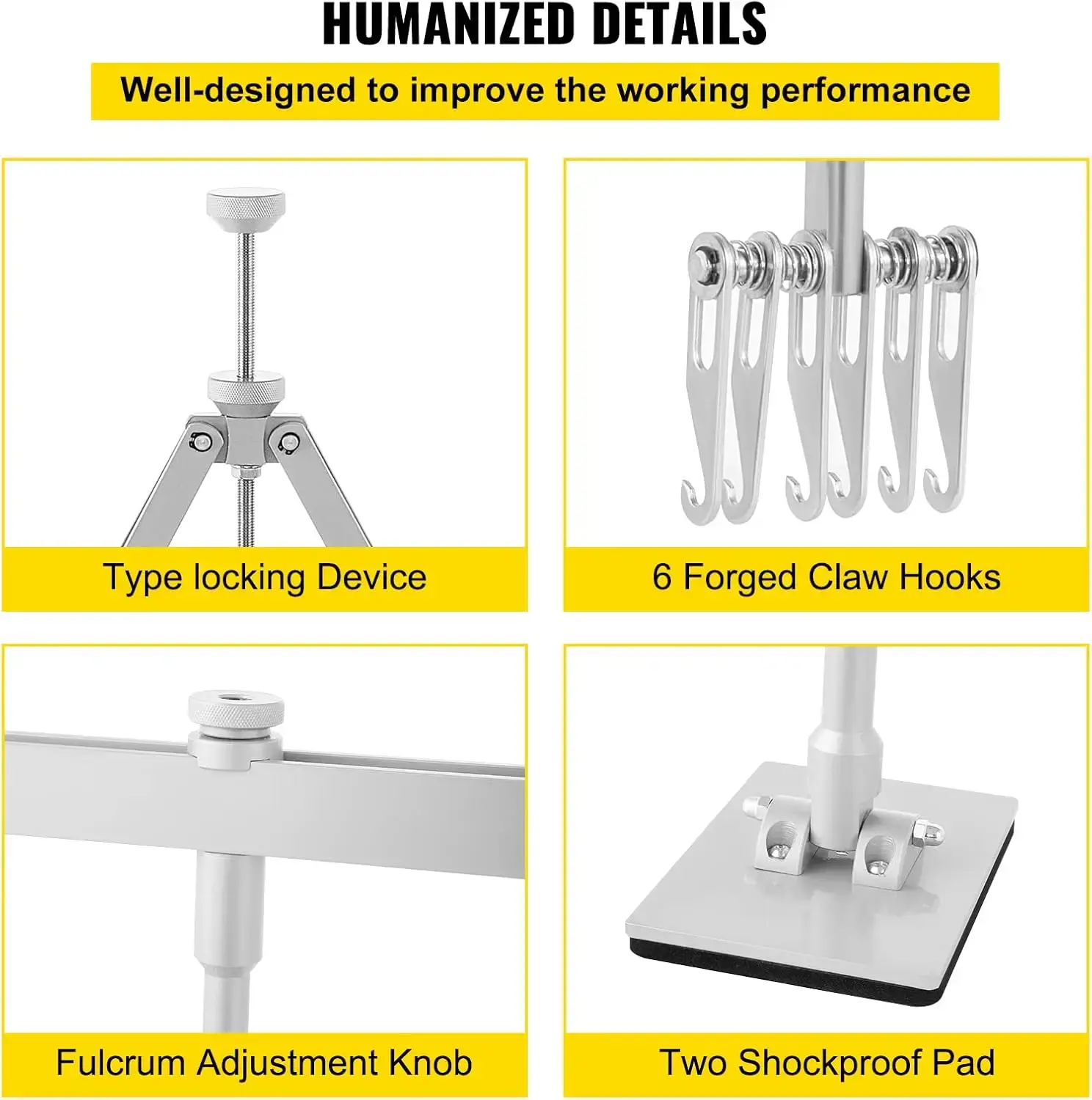 Dent Pull Lever Bar Kit Fit for Both Aluminum and Steel Dent Pulling (750MM)