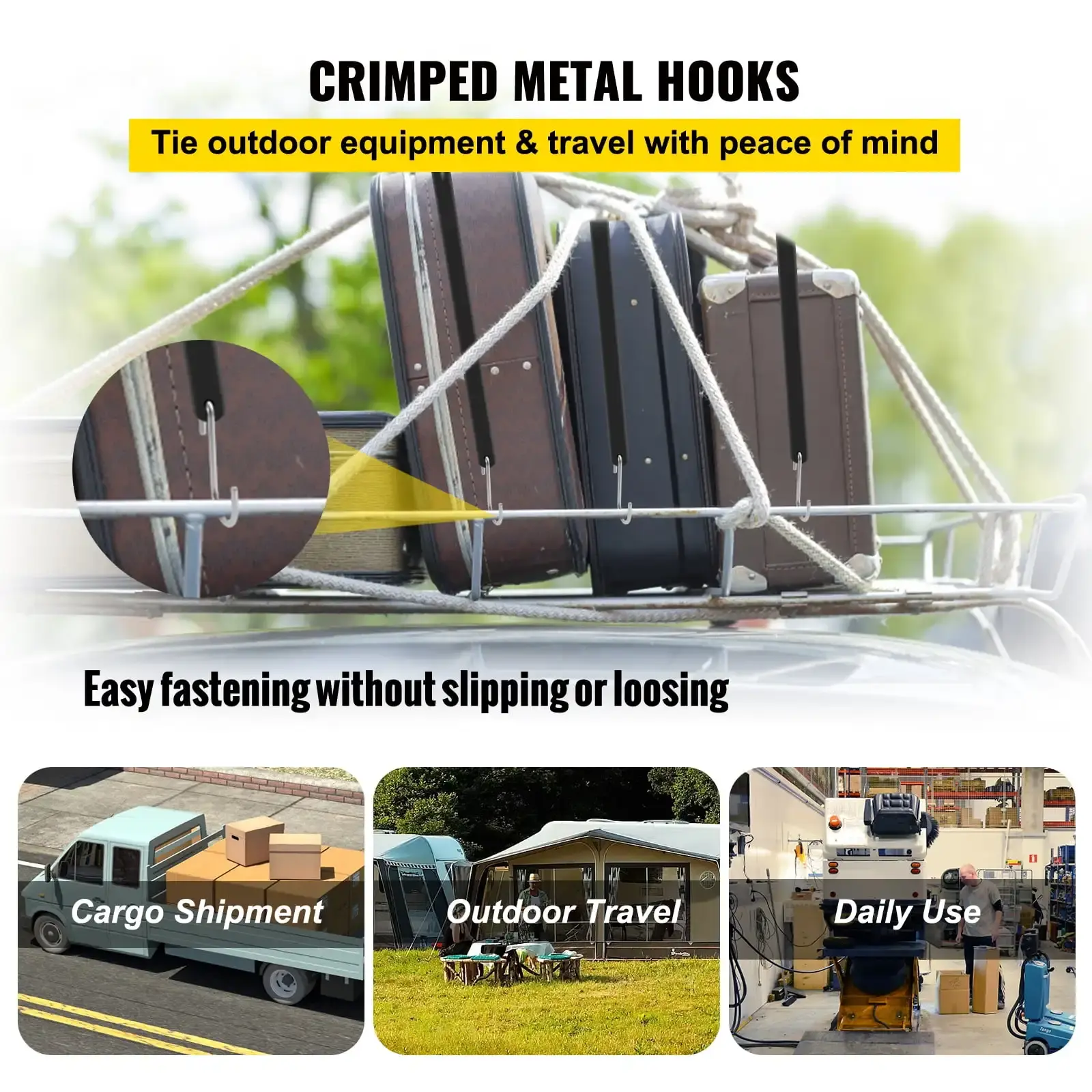 Rubber Bungee Cords, 53 Pack 31" Long, Weatherproof EPDM Rubber Tie Down Straps with Crimped S Hooks