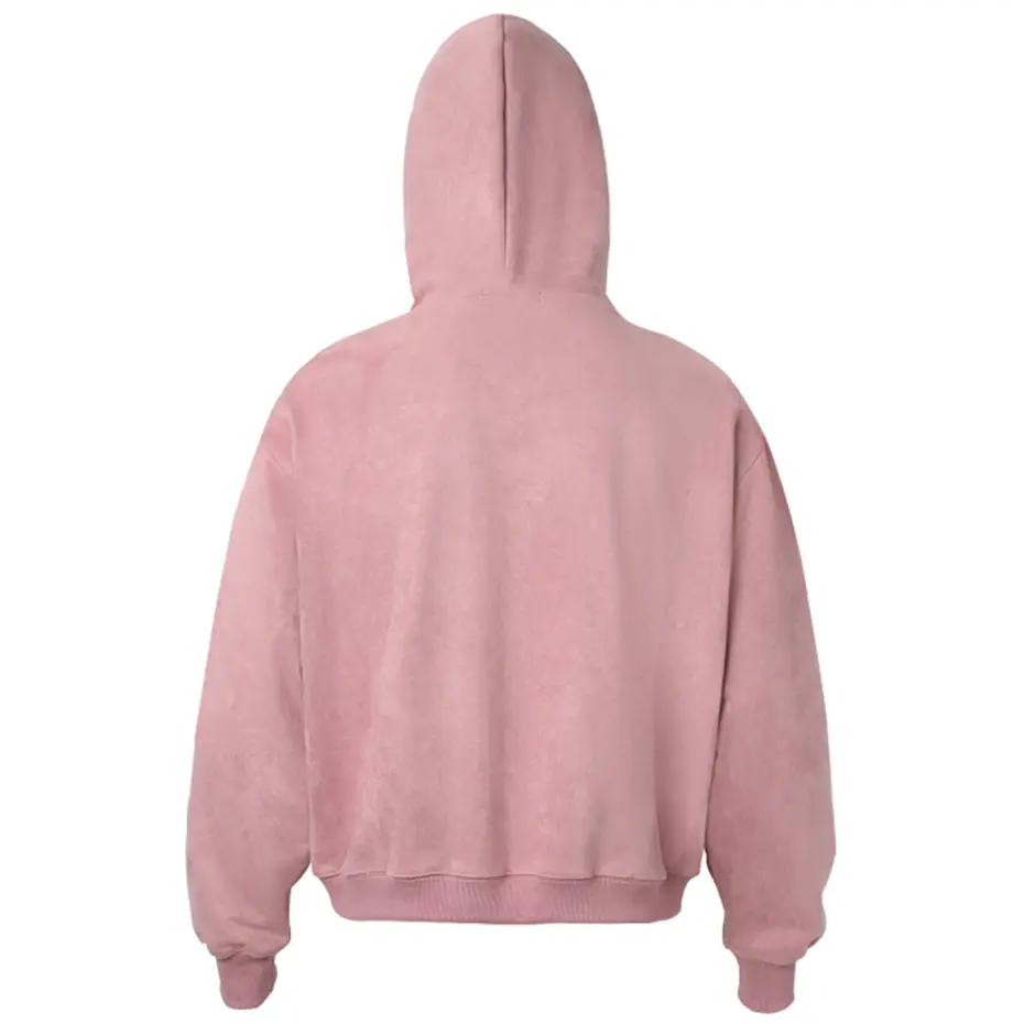 Vintage Suede Hoodies Letter Printed Striped Splicing Oversized Hooded Hoodies Men Streetwear Harajuku Hoodies Sweatshirts