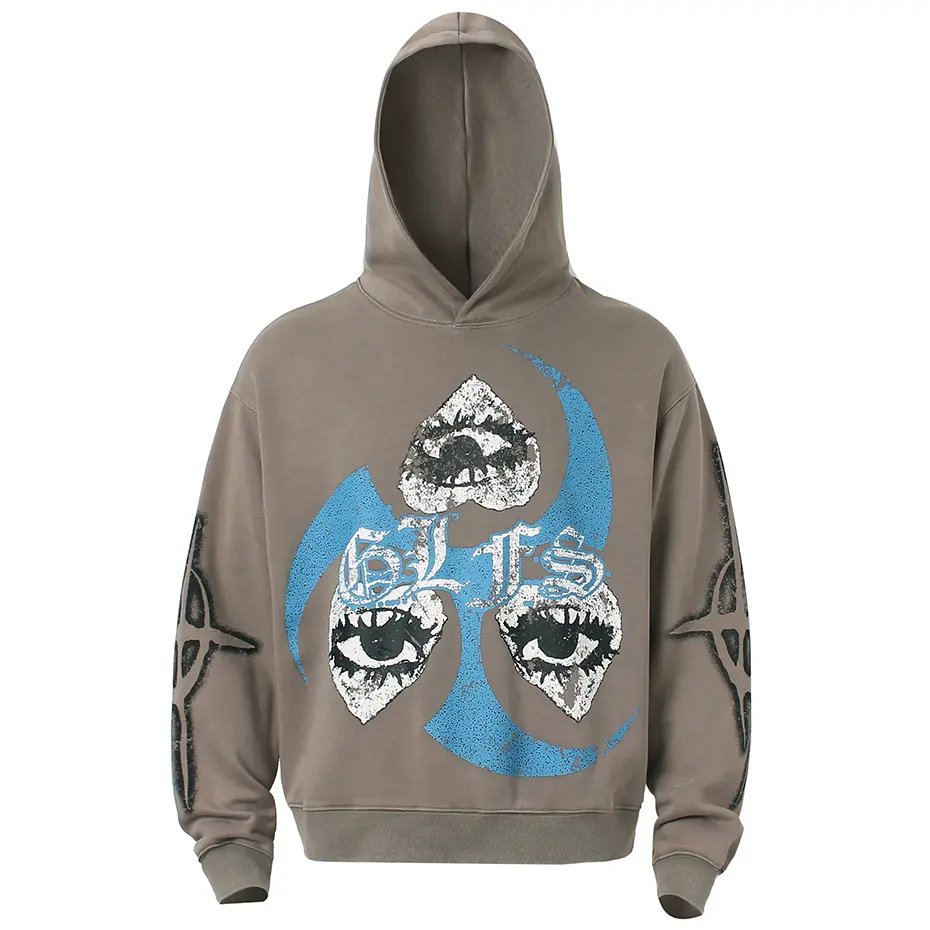 Eyes Graphic Printed Hoodies Streetwear Harajuku Oversized Hip Hop Hoodie Men 2024 New Fashion Loose Casual Sweatshirts Pullover