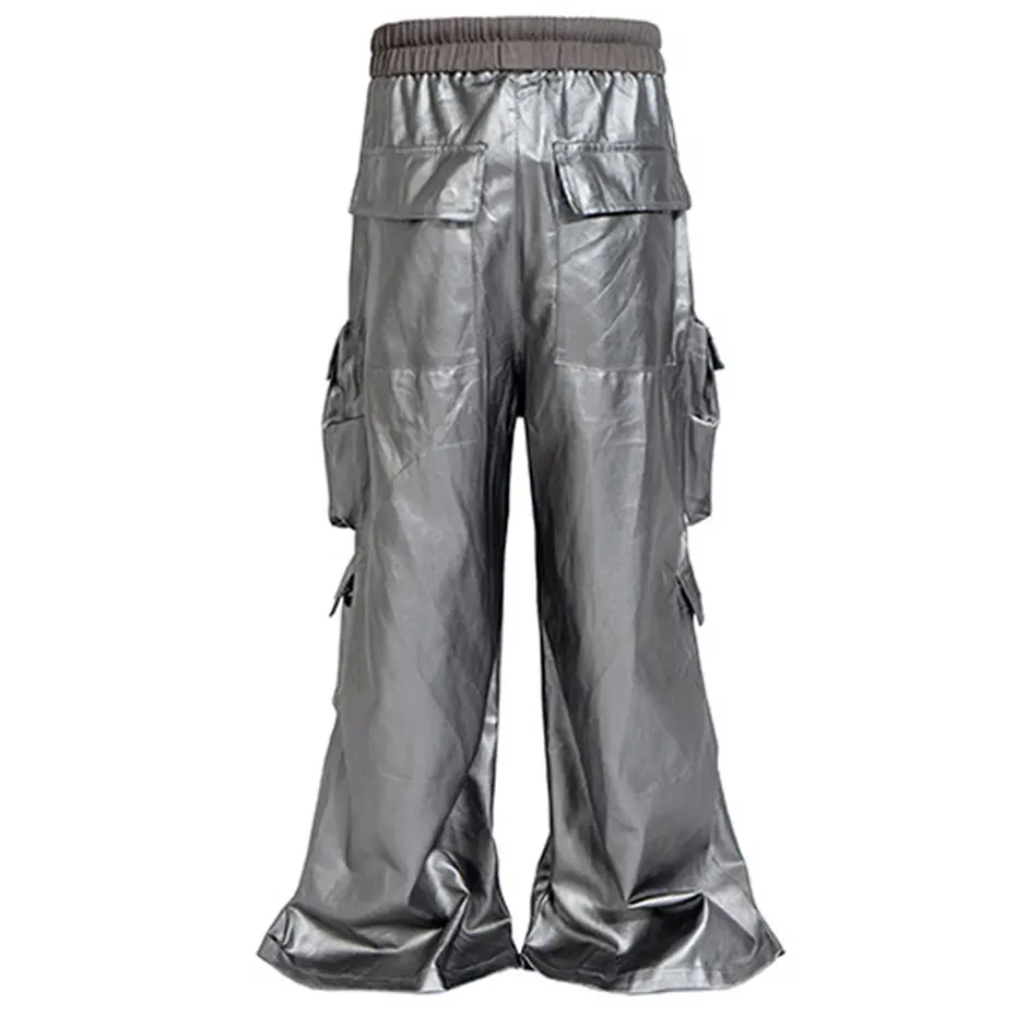 Coating Cargo Pants Multi Pocket Loose Casual Baggy Pants Men Streetwear Harajuku Hip Hop Pants