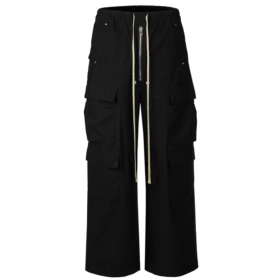 Coating Cargo Pants Multi Pocket Loose Casual Baggy Pants Men Streetwear Harajuku Hip Hop Pants