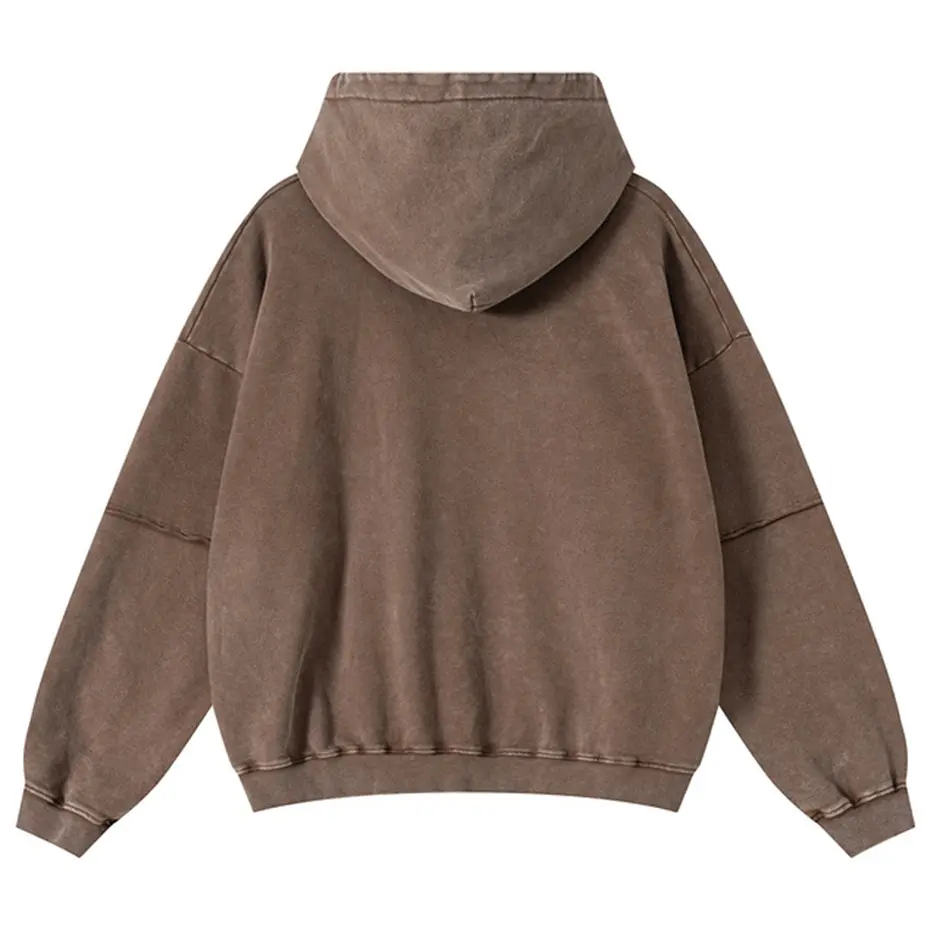 Streetwear Harajuku Hip Hop Hoodies Vintage Oversized Pullover Hoodies Solid Washed Retro Loose Hoodies Sweatshirts