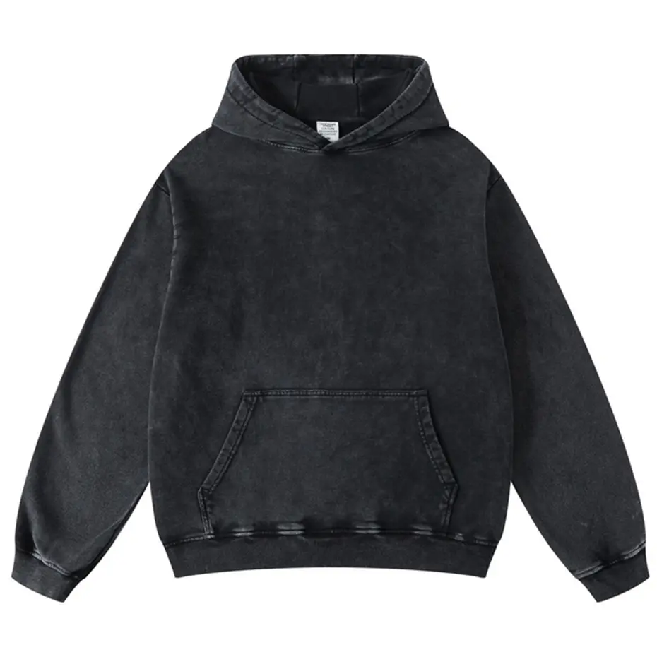 Wax Printed Vintage Hoodies Streetwear Harajuku Hip Hop Oversized Hoodies Hooded Sweatshirts Solid Casual Loose Hoodies