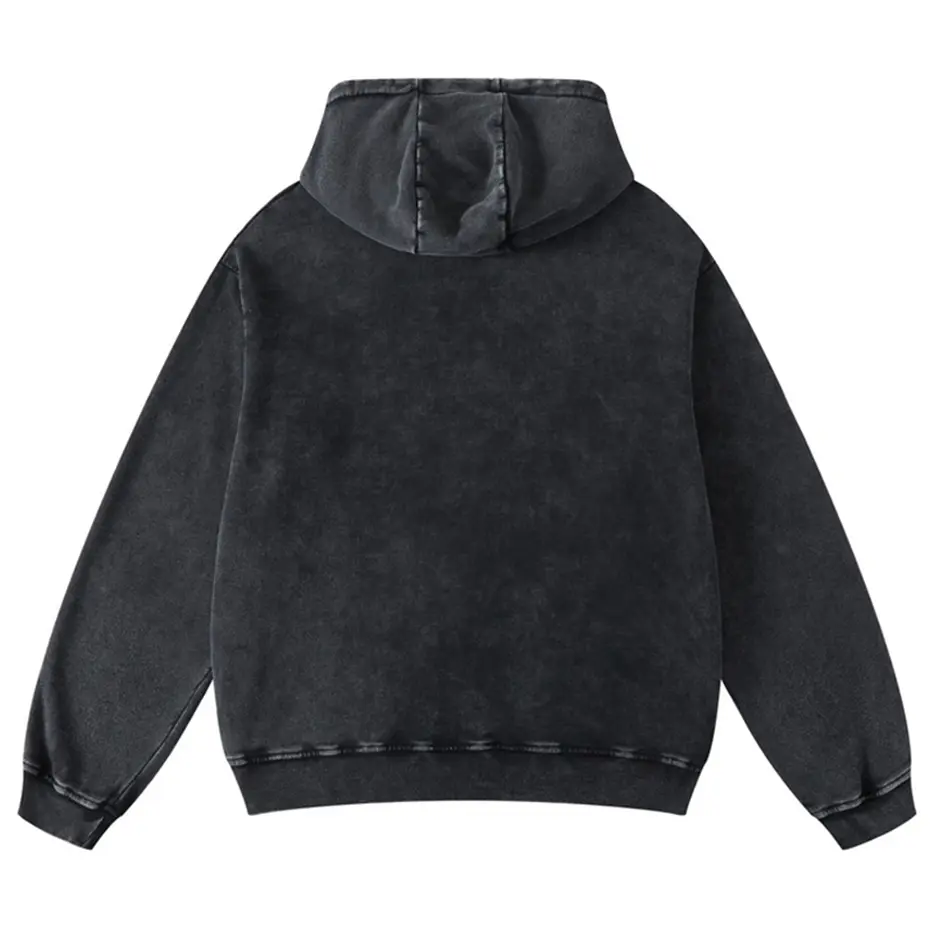 Wax Printed Vintage Hoodies Streetwear Harajuku Hip Hop Oversized Hoodies Hooded Sweatshirts Solid Casual Loose Hoodies
