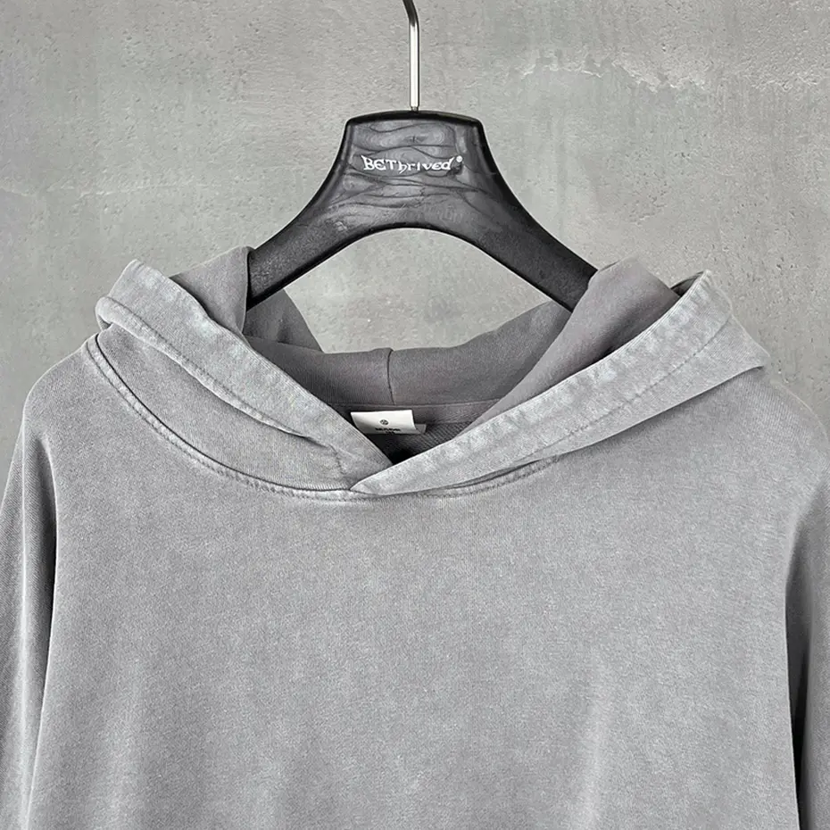 Streetwear Harajuku Hip Hop Hoodies Vintage Oversized Pullover Hoodies Solid Washed Retro Loose Hoodies Sweatshirts